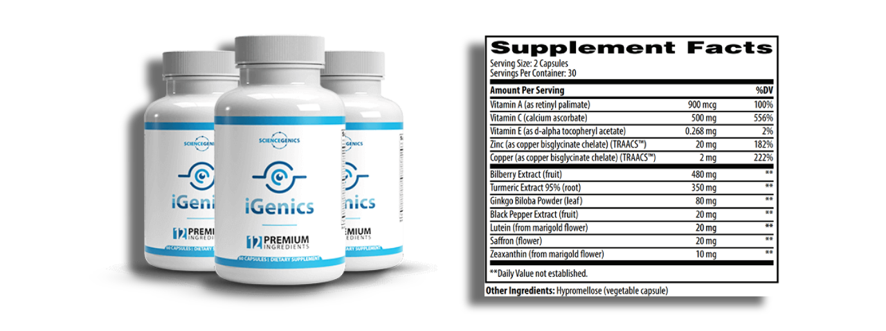 iGenics Supplement Facts
